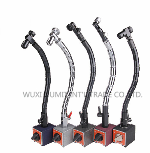 Black / Red Flexible Arm Magnetic Base Stand with Metal or Plastic Switch